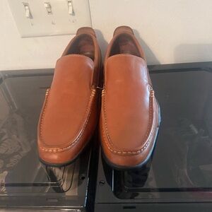 Cole Haan Tan Leather Slip-On Loafers
